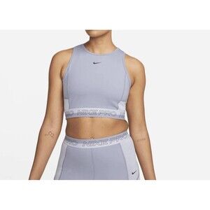 NWT Nike PRO Dri-FIT Cropped Training Top Indigo‎ Haze Purple Women’s Size M